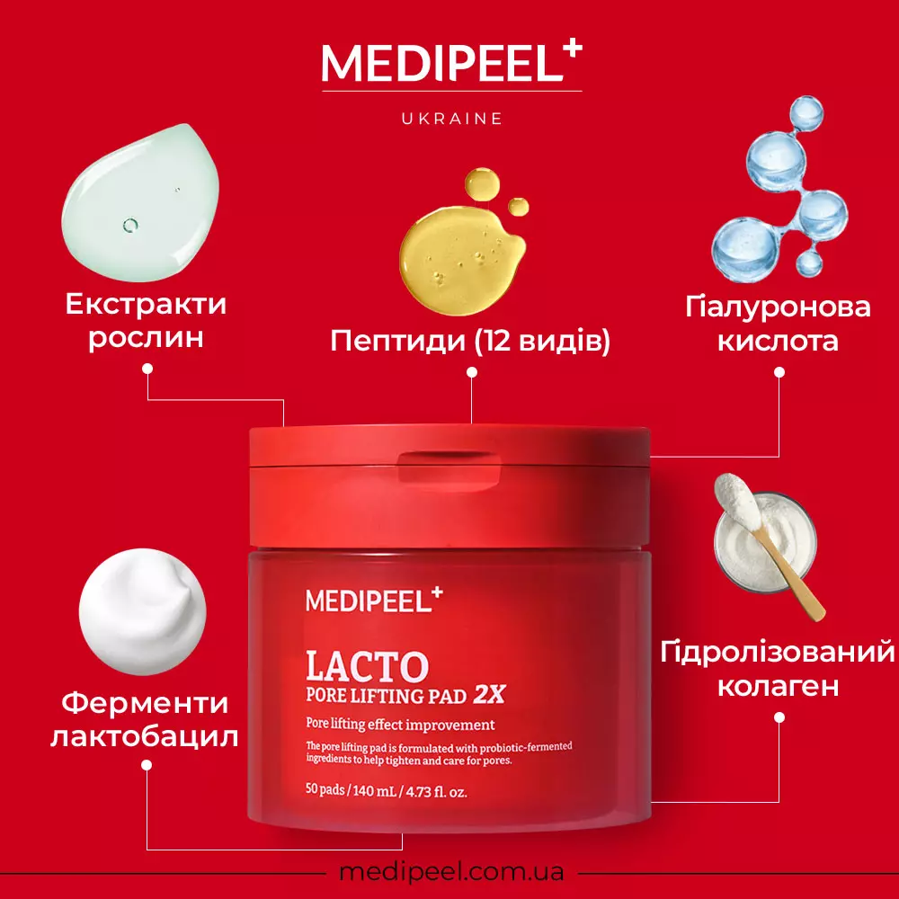MEDIPEEL Lacto Pore Lifting Pad 2x