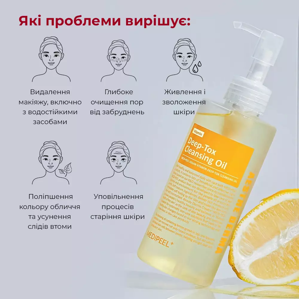 Medi Peel Vegan Vitamin Deep-Tox Cleansing Oil: Гидрофильная формула класса  люкс