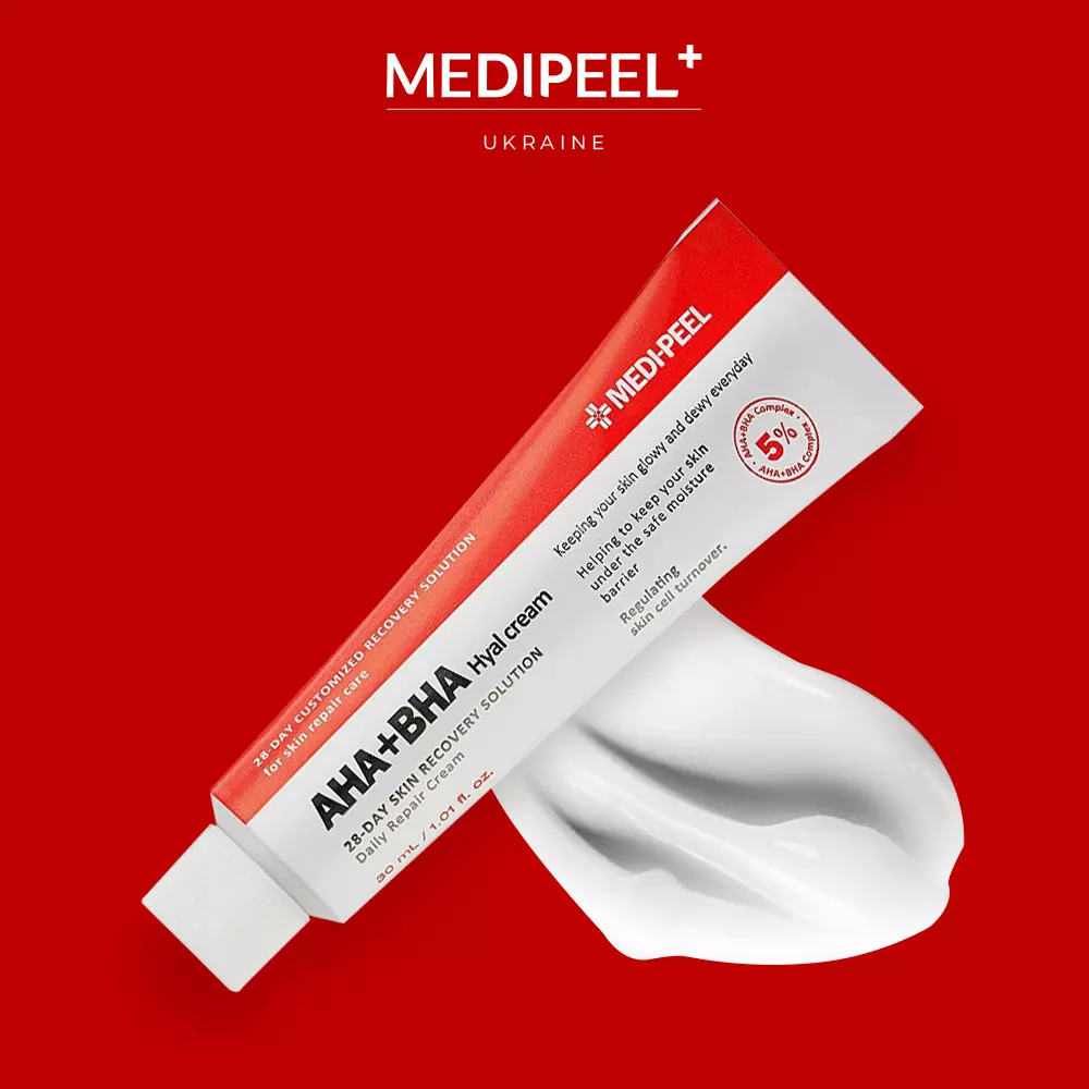 MEDIPEEL AHA BHA 28 Days Hyal Cream, 30 мл - крем для обличчя