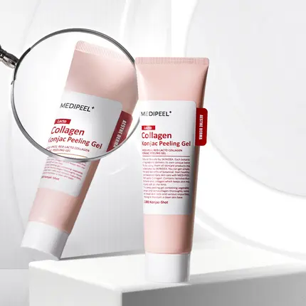 MEDIPEEL Red Lacto Collagen Konjac Peeling Gel: Пилинг для лица