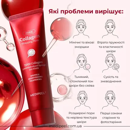 MEDIPEEL Collagen Glow Wrapping Mask — колагенова маска-плівка для