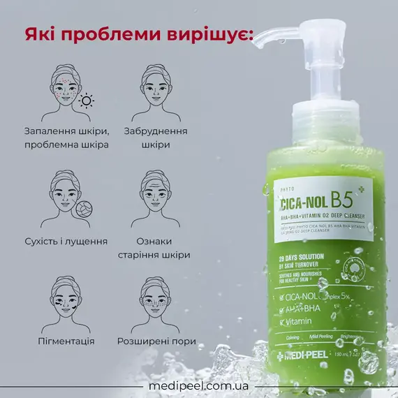 MediPeel Phyto Cica-Nol B5 AHA BHA Vitamin Calming O2 Deep Cleanser
