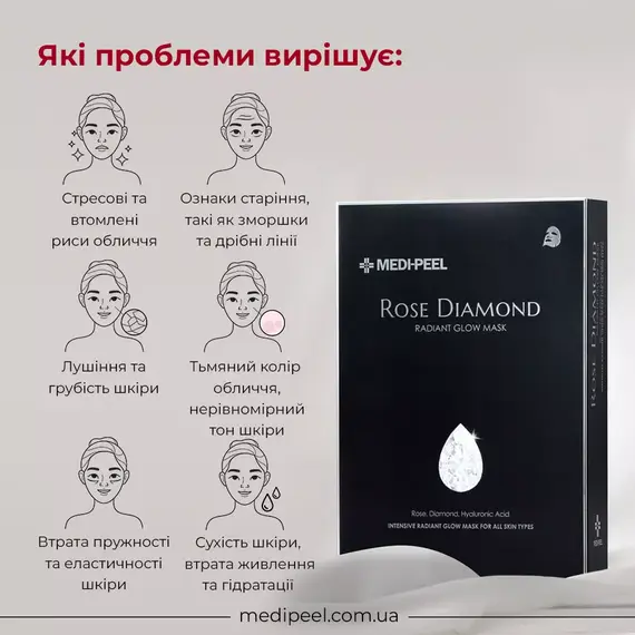 MEDIPEEL Rose Diamond Radiant Glow Mask